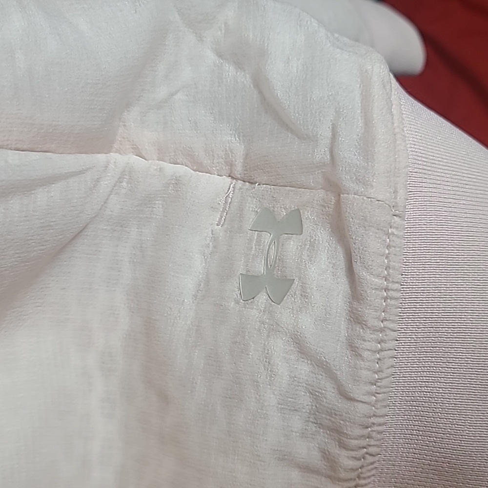 under armour womens cold gear loose fit bomber jacket size M Light Pink - Picture 9 of 9